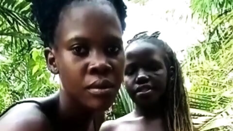Two Black Teens Showing Their Bodies...